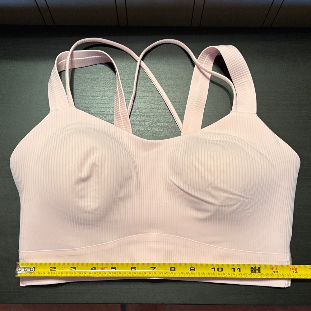Lululemon like a cloud bra ribbed size 10 D/DD in strawberry milkshake